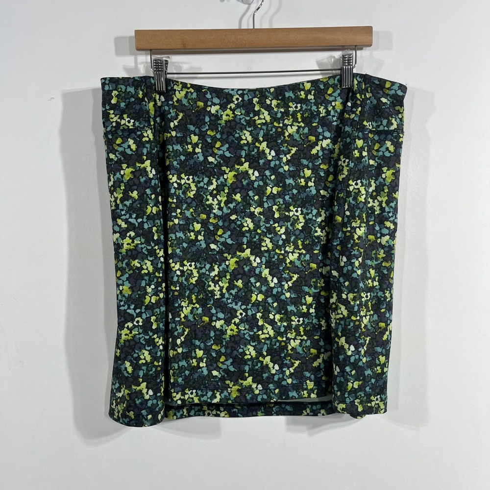 J. Jill Fit Sporty Tennis Golf Performance Knit Skort XL Abstract Print Active